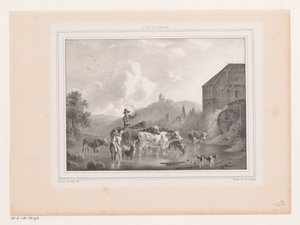 Csorda átkelés egy folyón alkotó: Arie Ketting de Koningh