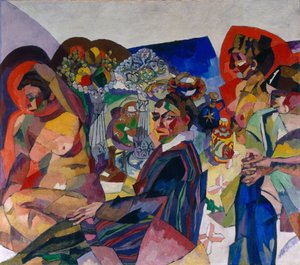 Társaság az asztalnál, 1916