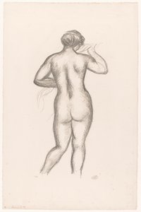 Női akt hátulról nézve Femme nue de dos (eredeti cím) alkotó: Aristide Maillol (signed by artist)