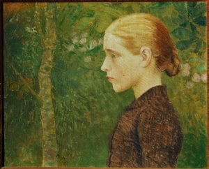 Aristide Maillol / Egy parasztlány portré mellszobra, 1891, Olaj, vászon, 46 × 55 cm alkotó: Aristide Maillol