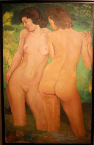 Nővérek fürdőzése, 1940 körül (olaj, vászon) alkotó: Aristide Maillol