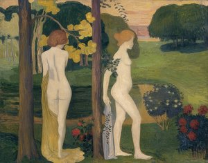 Két női akt egy tájban (Deux nus dans un paysage). 1895/1900 körül
