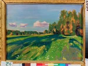 Nyári tanulmány. Arkadi (Arkady) Alekszandrovics Rylov (1870-1939) festménye, olaj, vászon