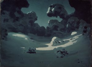 Holdfény foltok a fában. Tél, 1898-1908 alkotó: Arkhip Ivanovich Kuindzhi