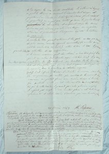 Fizeau kísérleteit leíró levél a fénysebesség meghatározására alkotó: Armand Hippolyte Louis Fizeau