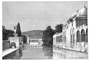 Ábrahám mecsetje és kútja, Ofra, Tayyibah, Ciszjordánia, Izrael, 1895.