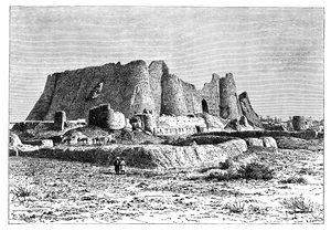 Veramin lerombolt erődje, Perzsia, Irán, 1895. alkotó: Armand Kohl