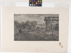 La Gare De Valmondois (Valmondois pályaudvar) (rézkarc és rulett)