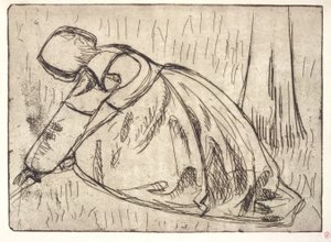 La Glaneuse (The Gleaner) (rézkarc)
