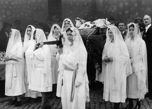 Húsvéti szertartások: bárányáldás a Sant Agnese fuori le Murában, Rómában, 1940-46 körül (zselatin ezüst nyomat)