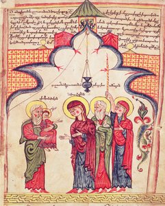 Előadás a templomban egy evangéliumból, 1200 körül
