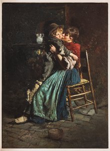 Anya csókja (olaj, vászon)