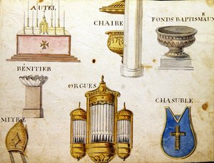 Illusztrációk az 1814-es francia ábécé könyvéből, pub. szerző: Charles Plante Fine Arts