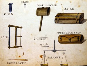 Illusztrációk az 1814-es francia ábécé könyvéből, pub. szerző: Charles Plante Fine Arts