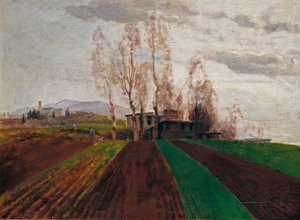 Szántómezők kora tavasszal (befejezetlen) alkotó: Arnold Böcklin