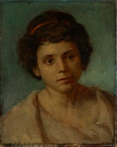 Fiatal férfi feje – Hanfstaengl úr és Dr. Röthel véleménye szerint a tulajdonítás téves; ismeretlen alkotó (München), 19. század. alkotó: Arnold Böcklin