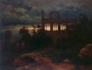 Romok sötét égbolt előtt alkotó: Arnold Böcklin