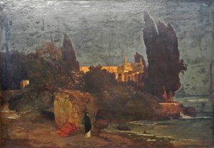 Villa a tengerparton, I. változat alkotó: Arnold Böcklin
