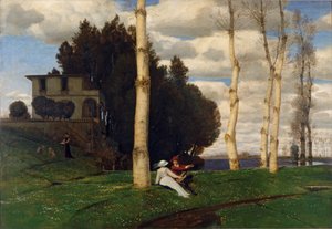 Tavaszi nap (A három életkor) alkotó: Arnold Böcklin