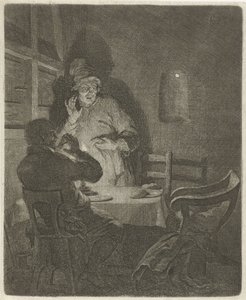 Étkezés Emmausban alkotó: Arnold Houbraken