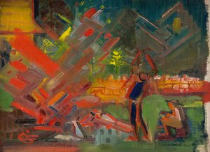 máglya, 1940 körül (olaj, vászon) alkotó: Arnold Peter Weisz-Kubincan
