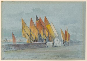 Egy csatorna mentén alkotó: Arnold William Brunner
