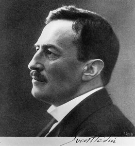 Sven Anders Hedin (1865-1952) portréja, 1909 (bw fotó)