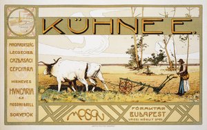 A Kuhnee Agricultural Manufacturers, 1899-et hirdető plakát reprodukciója