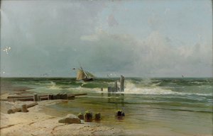 Egy vitorlás a tengerparton, 1891