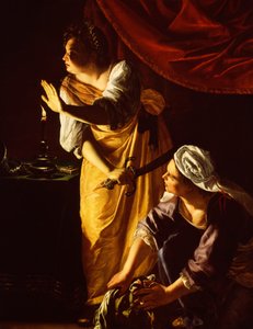 Judit és szolgálója Holofernész fejével alkotó: Artemisia Gentileschi