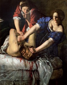 Judit és Holofernész (panel) alkotó: Artemisia Gentileschi