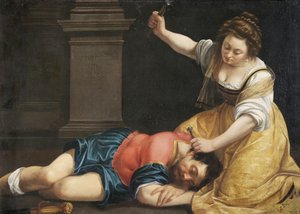 Yael tuant Sisera – Jael és Sisera par Gentileschi, Artemisia (1598-1653), c. 1620 - Olaj, vászon, 86x125 - Szepmuveszeti Múzeum, Budapest