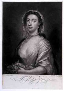 Mrs. Woffington, metszett: James McArdell (1729-65 körül) (metszet) alkotó: Arthur (after) Pond