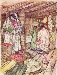 Illusztráció Kenneth Grahame A szél a fűzfákban című könyvéhez (színes litográfia)