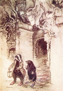 Illusztráció Kenneth Grahame A szél a fűzfákban című könyvéhez (színes litográfia)