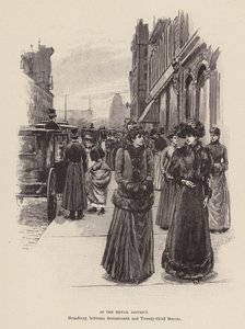 A kiskereskedelmi negyedben (metszet) alkotó: Arthur Burdett Frost