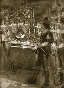 Strafford átadja kardját az alsóháznak, illusztráció a "Hutchinson