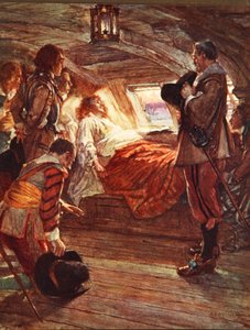 Blake admirális halála (1599-1657) illusztrációja a "Drake