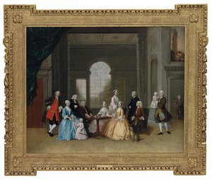 John Offley Crewe és családja csoportportréja alkotó: Arthur Devis