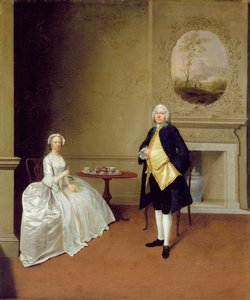 Mr és Mrs Hill, 1750-51 körül (olaj, vászon) alkotó: Arthur Devis