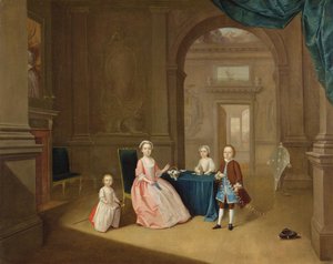 Egy csoport gyermek portréja, 1743 körül (olaj, vászon) alkotó: Arthur Devis