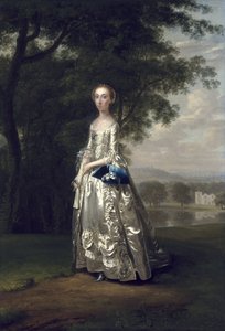 Hölgy portréja a tájban, 1750