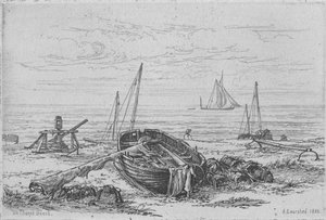 "A Thorpe Beachen", 1888. alkotó: Arthur Evershed
