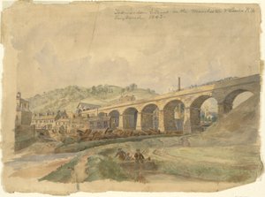 Todmorden viadukt a Manchester & Leeds Railway-n, Anglia 1843 alkotó: Arthur Fitzwilliam Tait