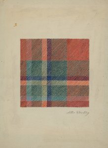 Kockás gyapjútakaró, c. 1938. alkotó: Arthur G. Merkley