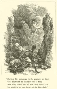 Sir Calidore, az udvariasság lovagja, Ezernyelvű Fenevad (metszet)