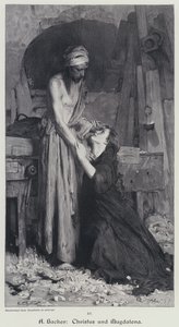 Krisztus és a Magdolna (metszet) alkotó: Arthur Hacker