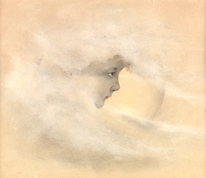 Pán Péter, avagy Fiú a Holdban, 1910 körül (ceruza, toll és tinta, wc papíron)