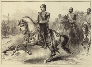 Abdul Hamid, Törökország szultána, áttekinti csapatait