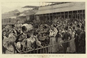 Royal Ascot, az Enclosure a verseny előtt a kupáért